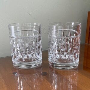 Pair of Ralph Lauren Crystal Aston Double Old Fashioned Glasses